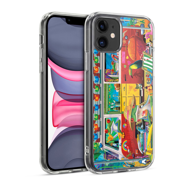 Michael David Ward Psychedelic Art Van Life Frog Soft Gel Case for Apple iPhone 11