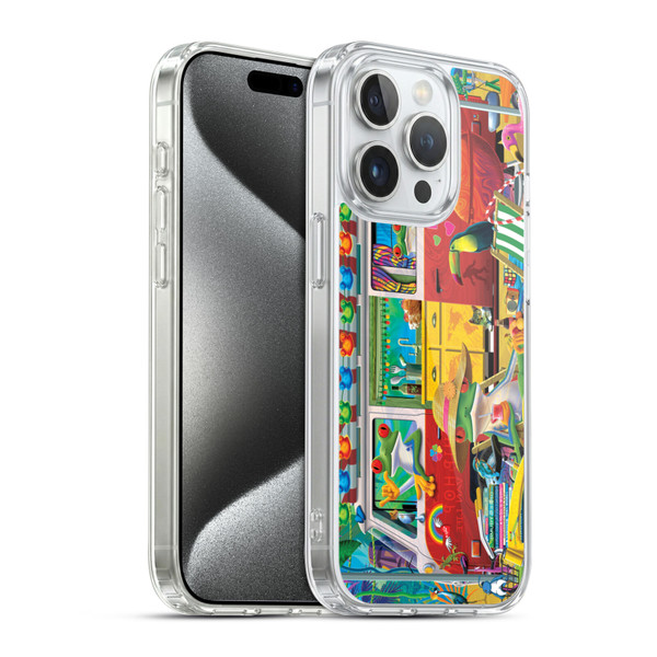 Michael David Ward Psychedelic Art Van Life Frog Soft Gel Case for Apple iPhone 15 Pro & MagSafe