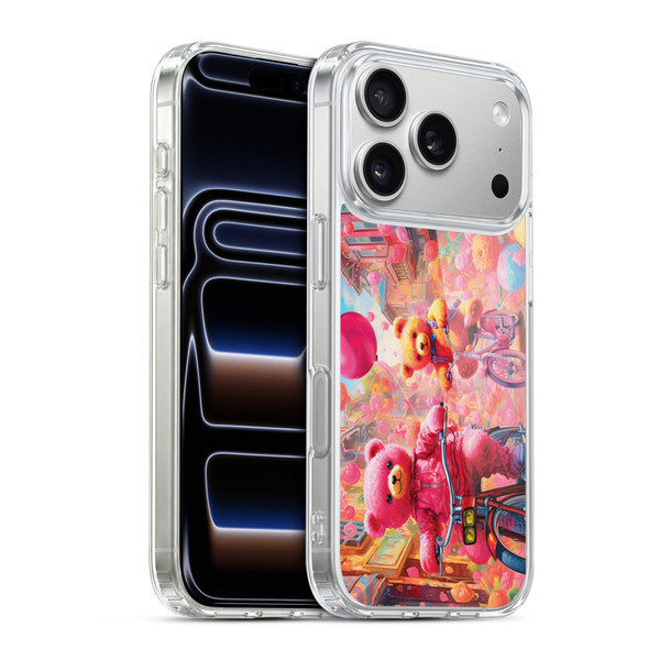 Michael David Ward Psychedelic Art Bears In Wonderland Soft Gel Case for Apple iPhone 17 Pro