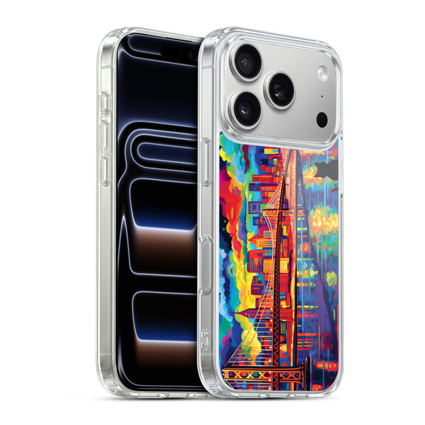 Michael David Ward Psychedelic Art Midnight In San Francisco Soft Gel Case for Apple iPhone 17 Pro