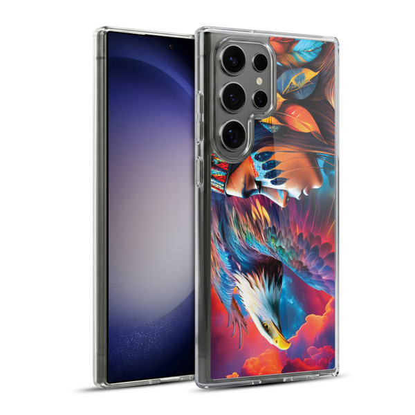 Michael David Ward Psychedelic Art Eagle Soft Gel Case for Samsung Galaxy S23 Ultra 5G & MagSafe