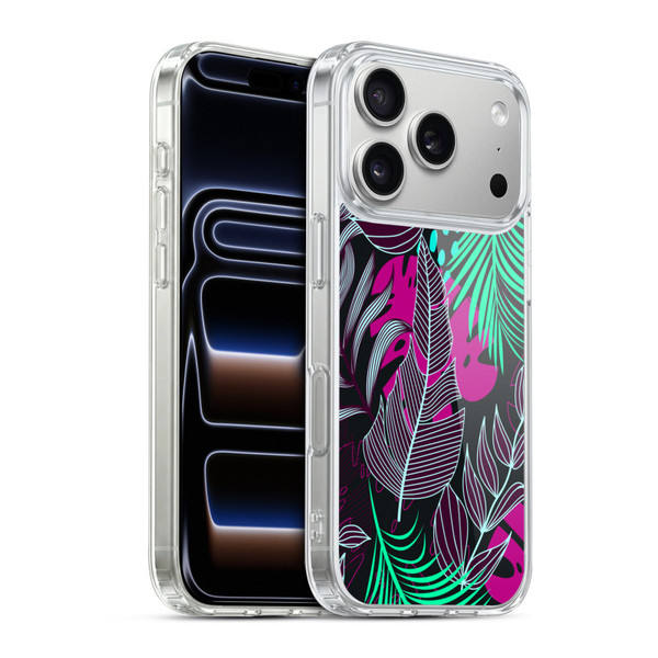 Haroulita Leaves 2 Magenta Soft Gel Case for Apple iPhone 17 Pro