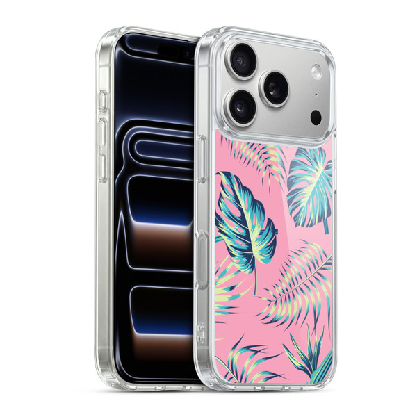 Haroulita Leaves 2 Pink Soft Gel Case for Apple iPhone 17 Pro