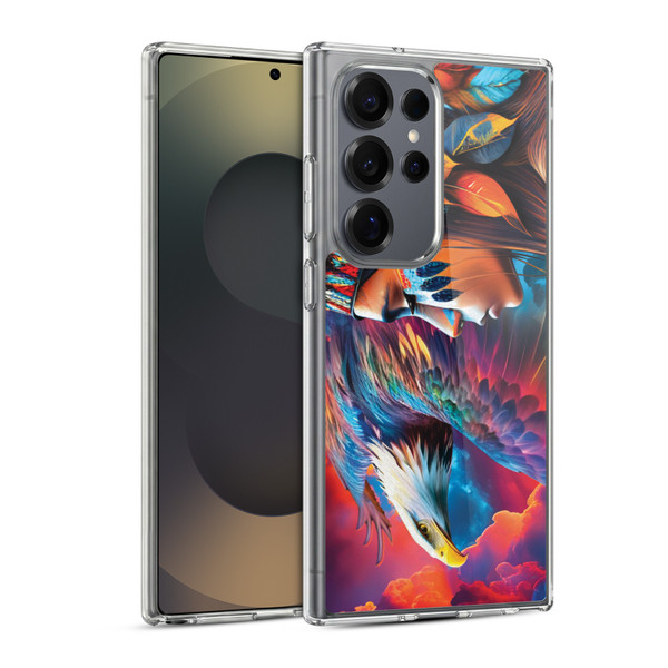 Michael David Ward Psychedelic Art Eagle Soft Gel Case for Samsung Galaxy S25 Ultra & MagSafe