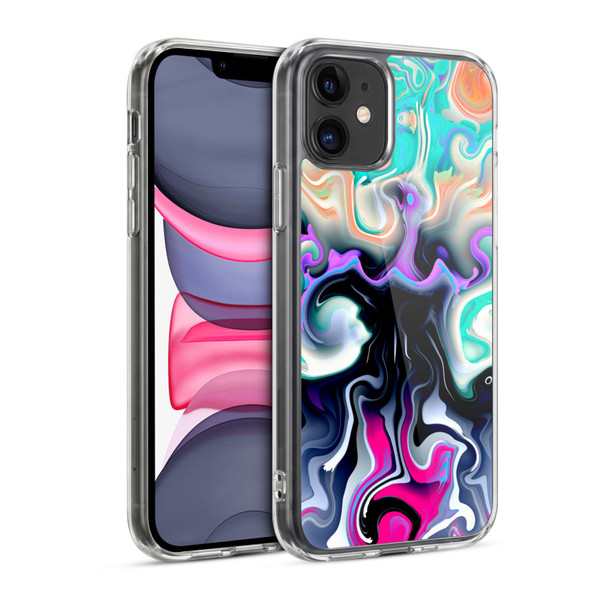 Haroulita Liquid Marble Glitch Soft Gel Case for Apple iPhone 11