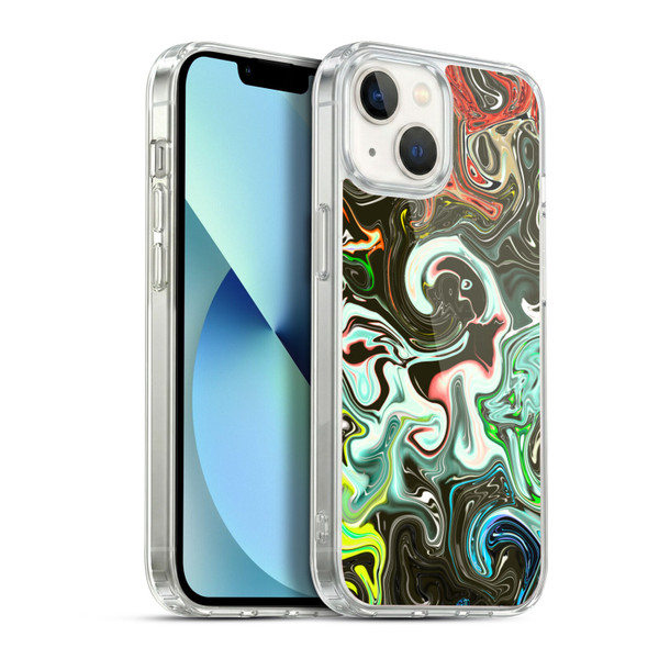 Haroulita Liquid Marble Abstract Soft Gel Case for Apple iPhone 13
