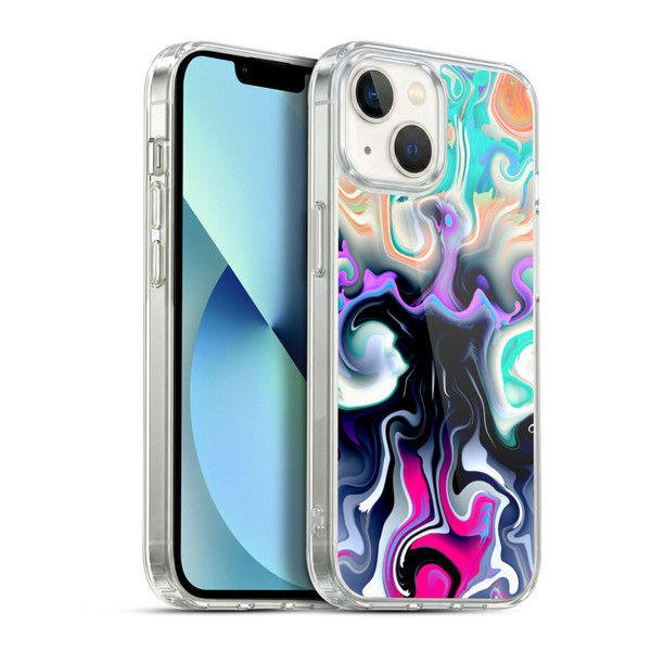 Haroulita Liquid Marble Glitch Soft Gel Case for Apple iPhone 13