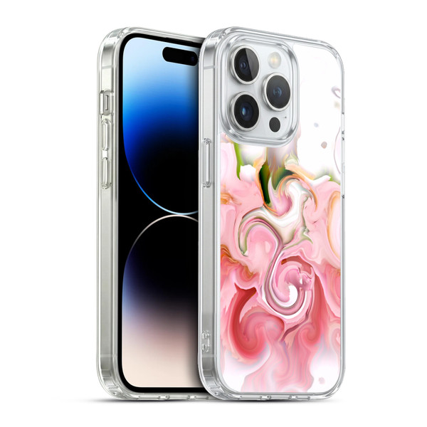 Haroulita Liquid Marble Blush Soft Gel Case for Apple iPhone 13 Pro & MagSafe