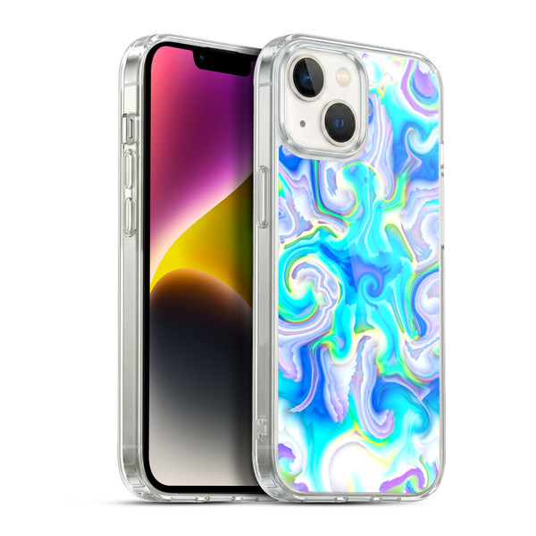Haroulita Liquid Marble Aquatic Soft Gel Case for Apple iPhone 14