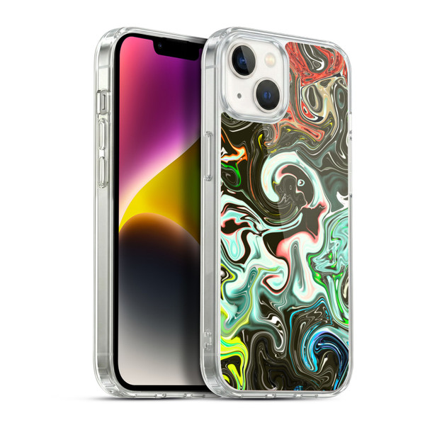 Haroulita Liquid Marble Abstract Soft Gel Case for Apple iPhone 14 Plus & MagSafe