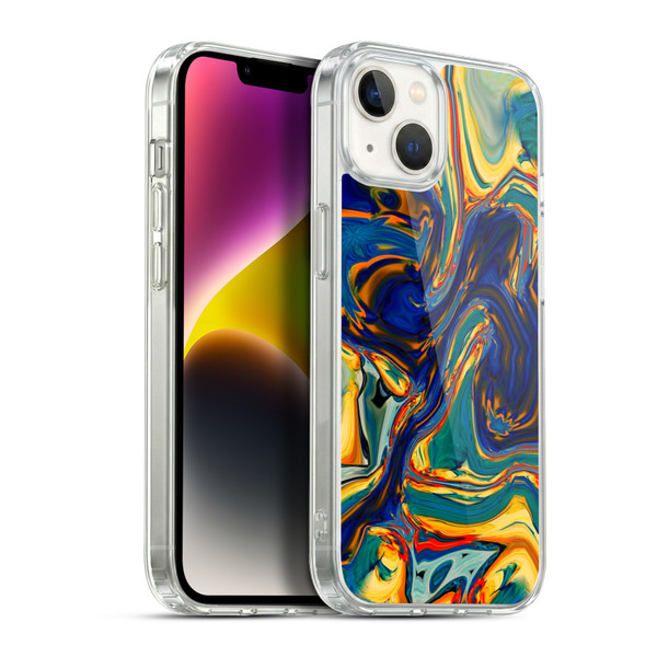 Haroulita Liquid Marble Sunset Soft Gel Case for Apple iPhone 14 Plus & MagSafe