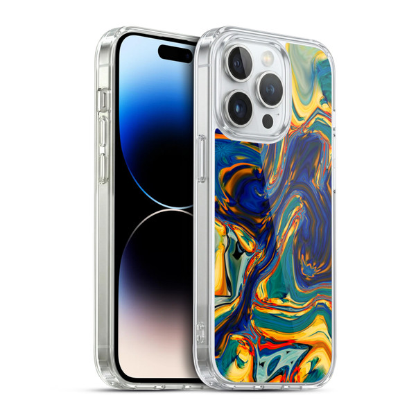 Haroulita Liquid Marble Sunset Soft Gel Case for Apple iPhone 14 Pro & MagSafe