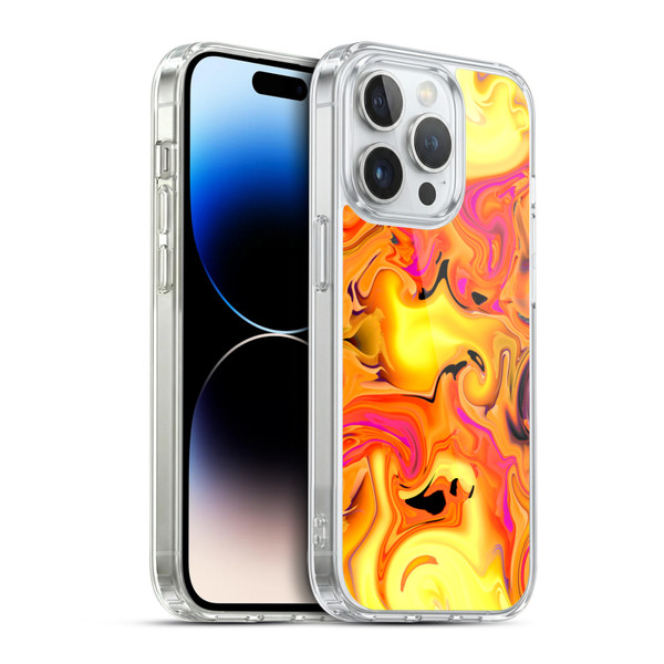 Haroulita Liquid Marble Warm Breeze Soft Gel Case for Apple iPhone 14 Pro & MagSafe