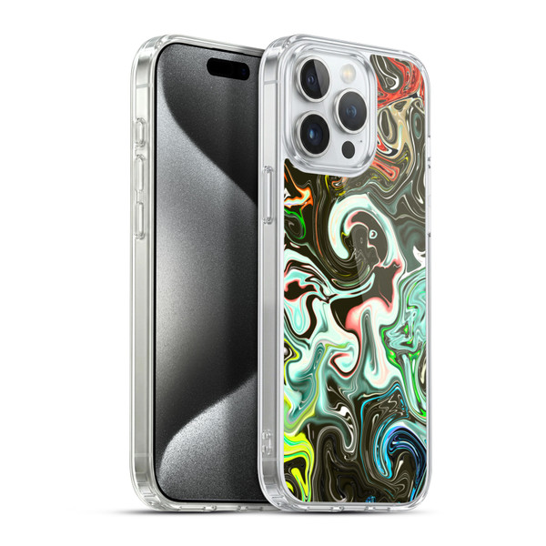 Haroulita Liquid Marble Abstract Soft Gel Case for Apple iPhone 15 Pro Max & MagSafe