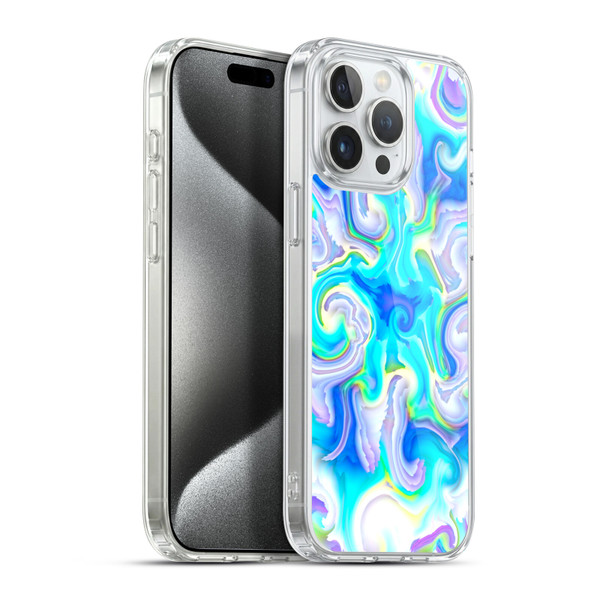 Haroulita Liquid Marble Aquatic Soft Gel Case for Apple iPhone 15 Pro Max & MagSafe