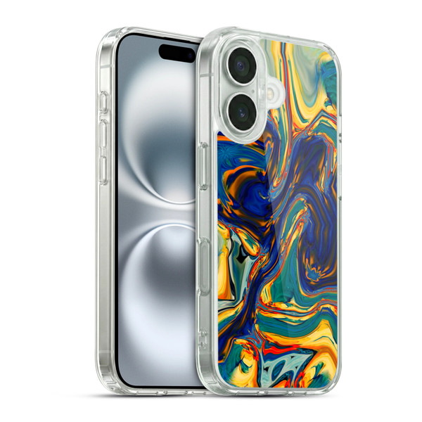 Haroulita Liquid Marble Sunset Soft Gel Case for Apple iPhone 16 & MagSafe