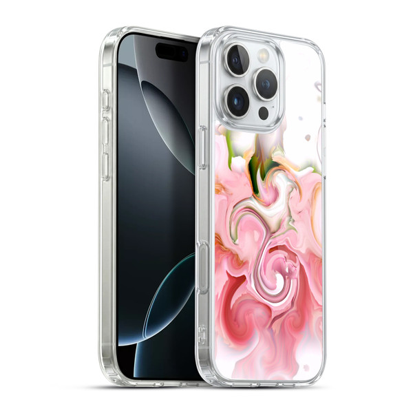 Haroulita Liquid Marble Blush Soft Gel Case for Apple iPhone 16 Pro Max & MagSafe