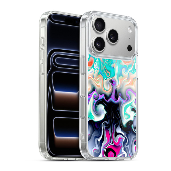 Haroulita Liquid Marble Glitch Soft Gel Case for Apple iPhone 17 Pro