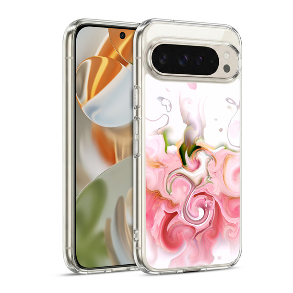 Haroulita Liquid Marble Blush Soft Gel Case for Google Pixel 9 / Pixel 9 Pro