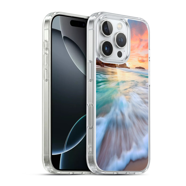 Haroulita Sceneries Sunset Beach Soft Gel Case for Apple iPhone 16 Pro & MagSafe