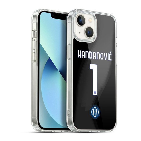 Fc Internazionale Milano 2022/23 Players Home Kit Samir Handanovic Soft Gel Case for Apple iPhone 13
