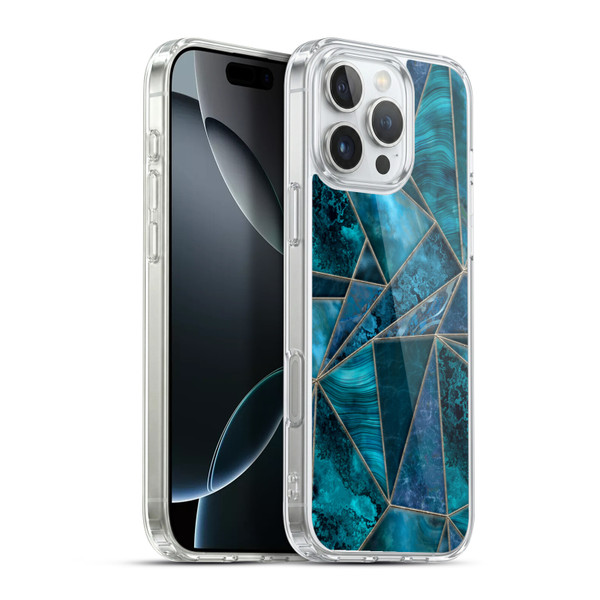 LebensArt Gemstone Marble Stained Glass Soft Gel Case for Apple iPhone 16 Pro Max & MagSafe