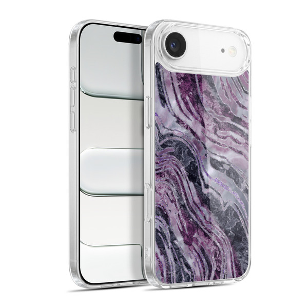 LebensArt Gemstone Marble Elegant Purple Soft Gel Case for Apple iPhone 17 Air