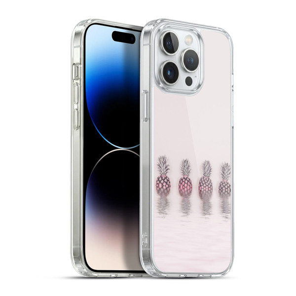 LebensArt Pastels Pineapples Soft Gel Case for Apple iPhone 13 Pro Max & MagSafe