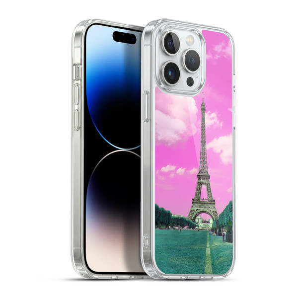 LebensArt Pastels Pink Paris Soft Gel Case for Apple iPhone 13 Pro Max & MagSafe