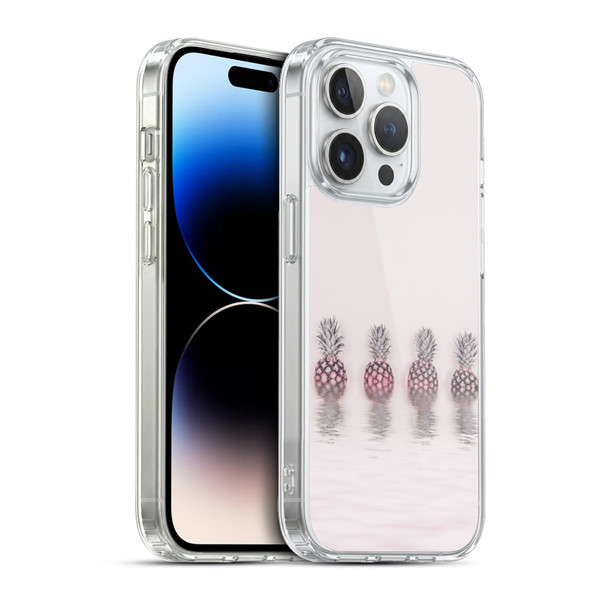LebensArt Pastels Pineapples Soft Gel Case for Apple iPhone 13 Pro & MagSafe