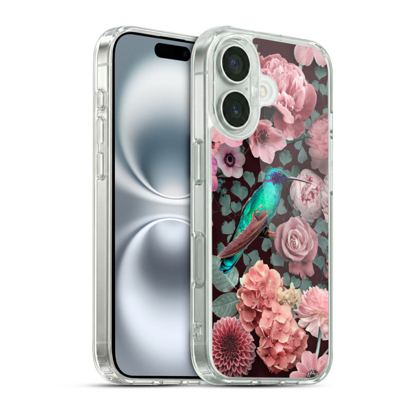 LebensArt Mix Art Hummingbird Romance Soft Gel Case for Apple iPhone 16 & MagSafe