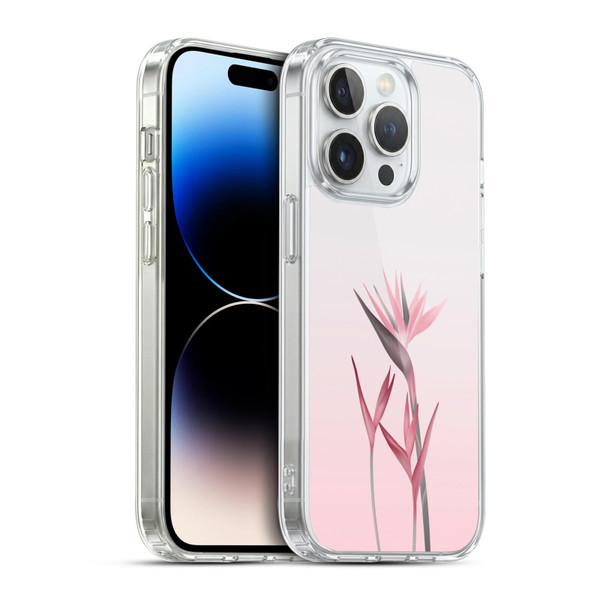 LebensArt Pastels Tropical Flower Soft Gel Case for Apple iPhone 14 Pro & MagSafe