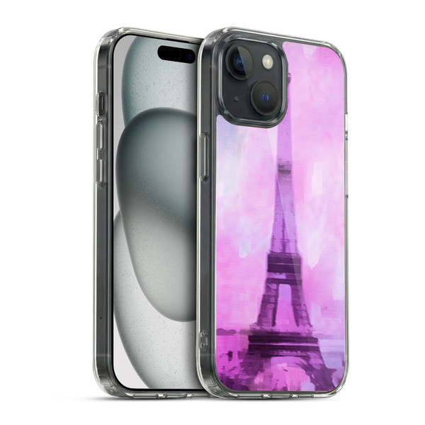 LebensArt Pastels Abstract Soft Gel Case for Apple iPhone 15 & MagSafe