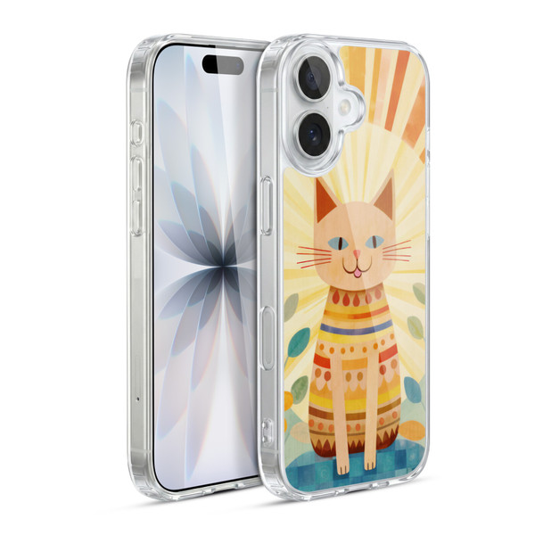 LebensArt Mix Art Boho Whimsy Cat Soft Gel Case for Apple iPhone 17