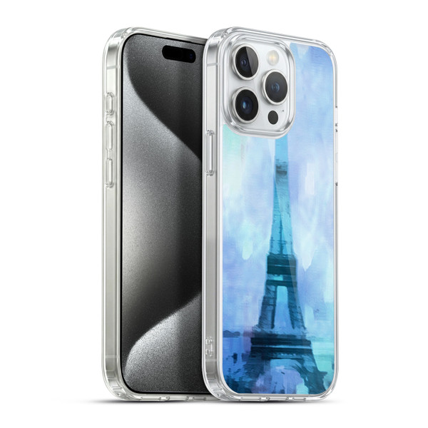 LebensArt Pastels Blue Soft Gel Case for Apple iPhone 15 Pro Max & MagSafe