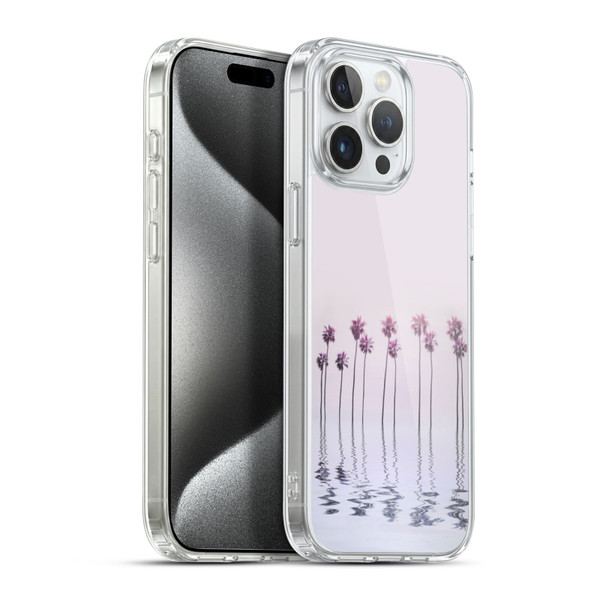 LebensArt Pastels Water Palm Trees Soft Gel Case for Apple iPhone 15 Pro Max & MagSafe