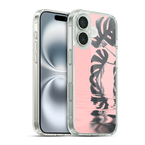 LebensArt Pastels Monstera Soft Gel Case for Apple iPhone 16 & MagSafe