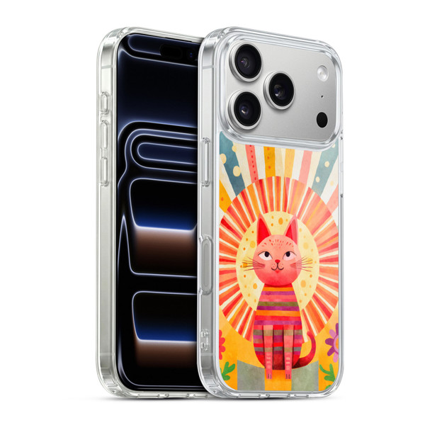 LebensArt Mix Art Red Whimsy Cat Soft Gel Case for Apple iPhone 17 Pro