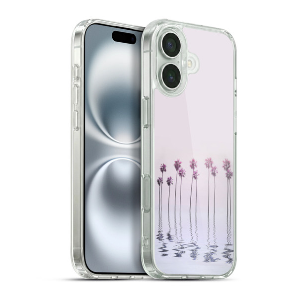 LebensArt Pastels Water Palm Trees Soft Gel Case for Apple iPhone 16 Plus & MagSafe