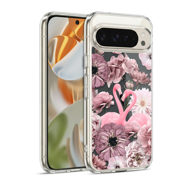 LebensArt Mix Art Flamingo Romance Soft Gel Case for Google Pixel 9 / Pixel 9 Pro