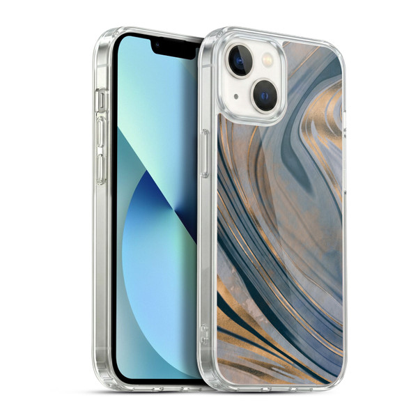 LebensArt Mineral Marble Gemstone Soft Gel Case for Apple iPhone 13