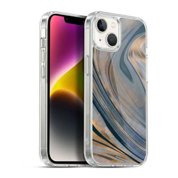 LebensArt Mineral Marble Gemstone Soft Gel Case for Apple iPhone 14 Plus & MagSafe