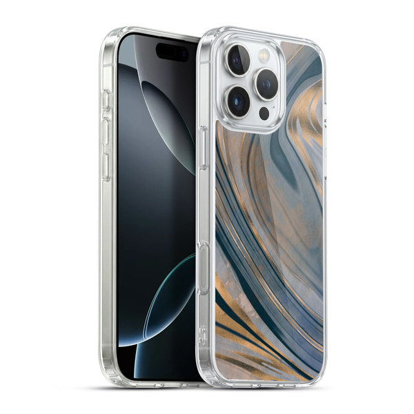 LebensArt Mineral Marble Gemstone Soft Gel Case for Apple iPhone 16 Pro Max & MagSafe