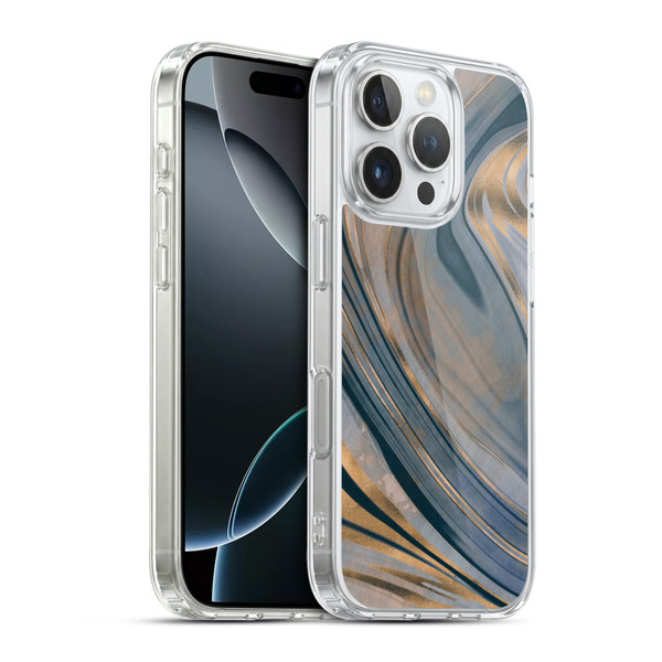 LebensArt Mineral Marble Gemstone Soft Gel Case for Apple iPhone 16 Pro & MagSafe