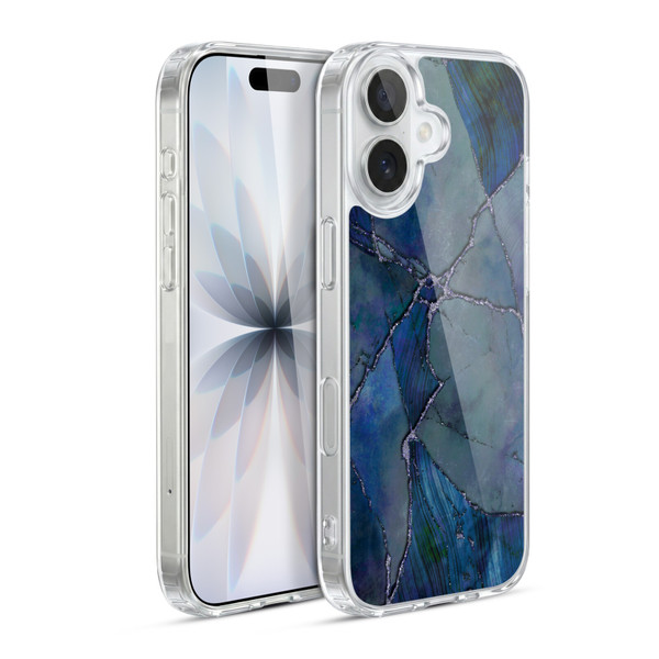 LebensArt Mineral Marble Indigo Soft Gel Case for Apple iPhone 17