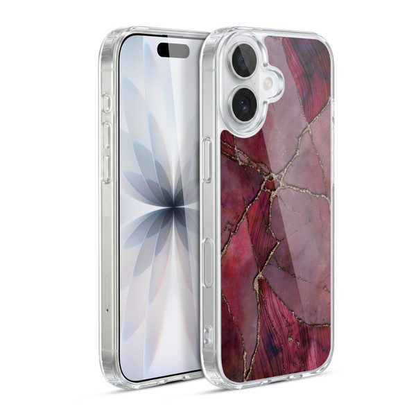 LebensArt Mineral Marble Red Soft Gel Case for Apple iPhone 17