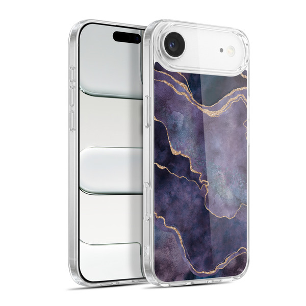 LebensArt Mineral Marble Purple Soft Gel Case for Apple iPhone 17 Air