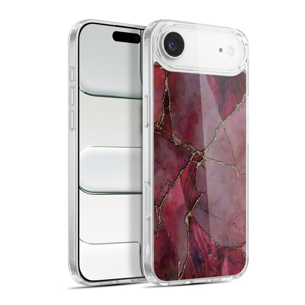 LebensArt Mineral Marble Red Soft Gel Case for Apple iPhone 17 Air