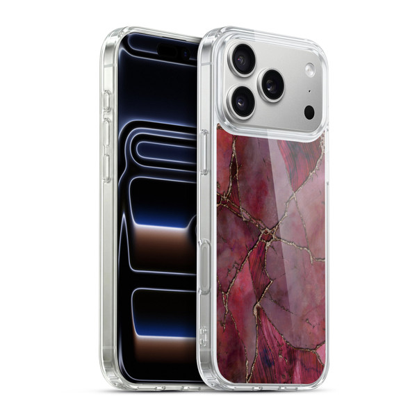 LebensArt Mineral Marble Red Soft Gel Case for Apple iPhone 17 Pro Max