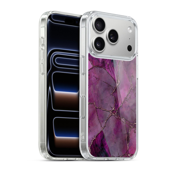LebensArt Mineral Marble Violet Soft Gel Case for Apple iPhone 17 Pro